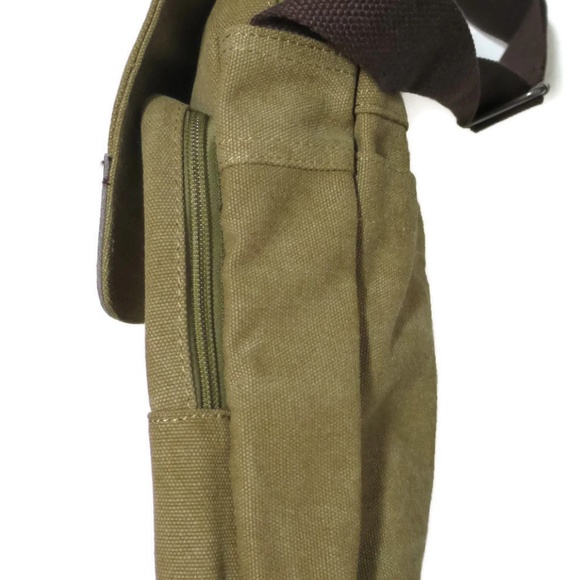 Canvas Messenger Bag Approx 12" x 10" ZEBELLA - Picture 5 of 8